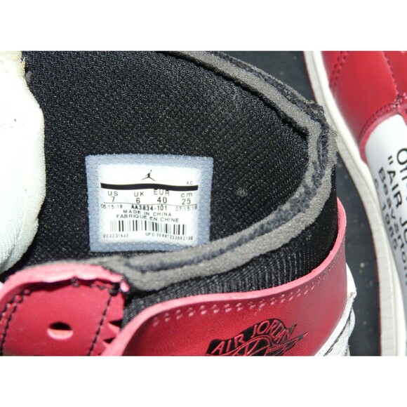 Nike Air Jordan 1 Retro High OG x Off-White Chicago Men\'s Size 7 | AA3834-101 main image 7